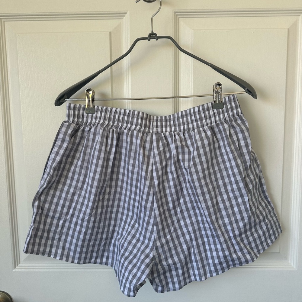 Lulu Mac Gray Gingham Boxer Shorts - Picture 2 of 5